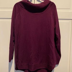 Deep purple cowl neck sweater
